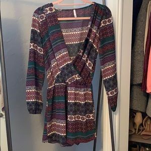 Long shelve boho romper